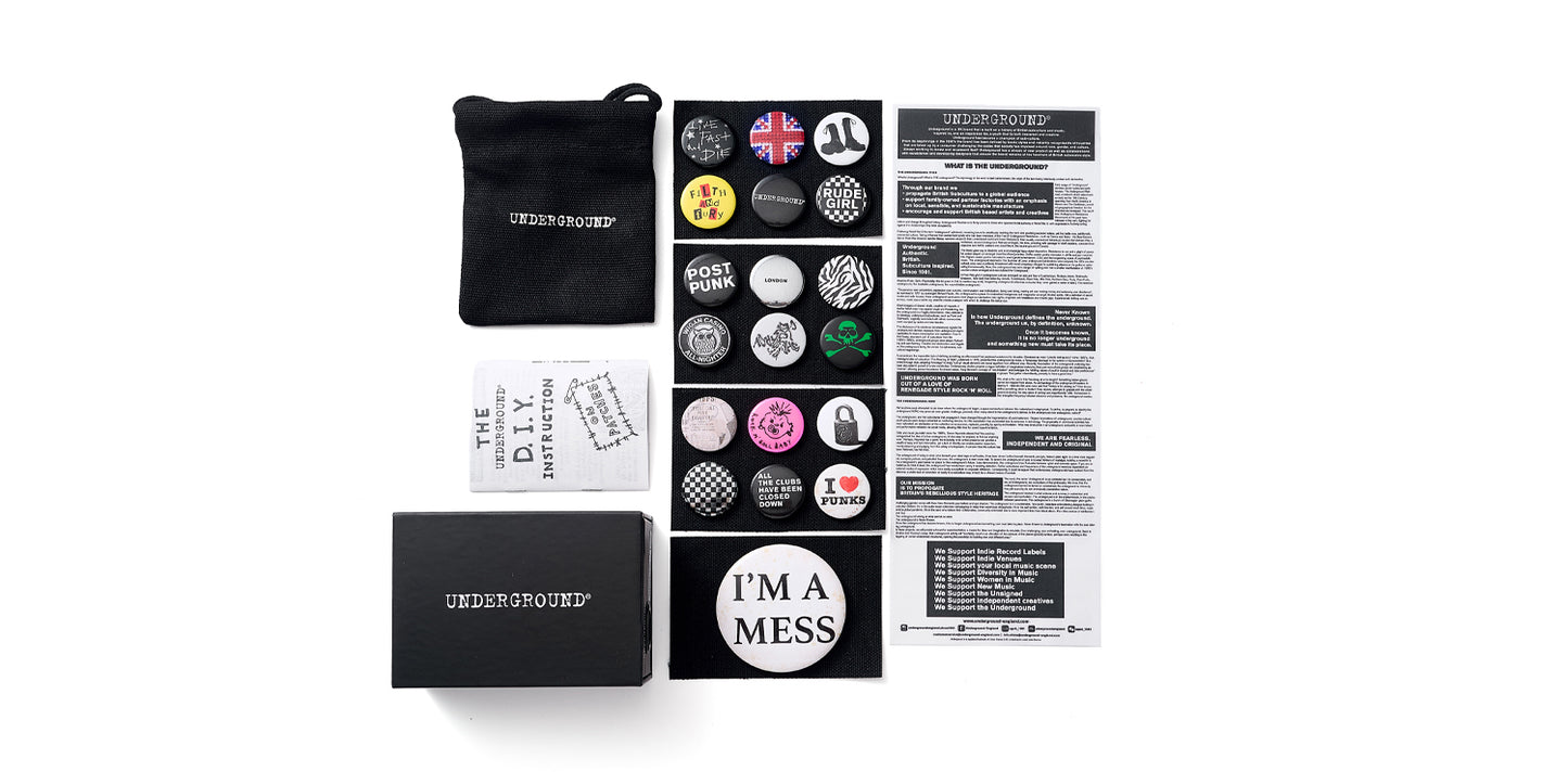 London Calling punk badge pack