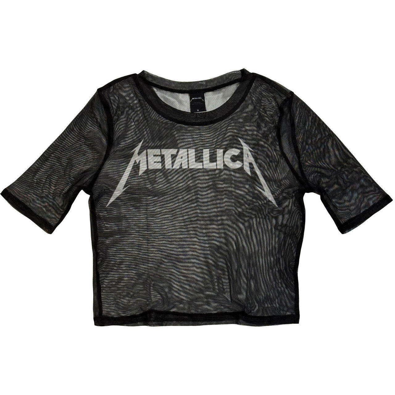 Metallica Logo Ladies Mesh Crop Top