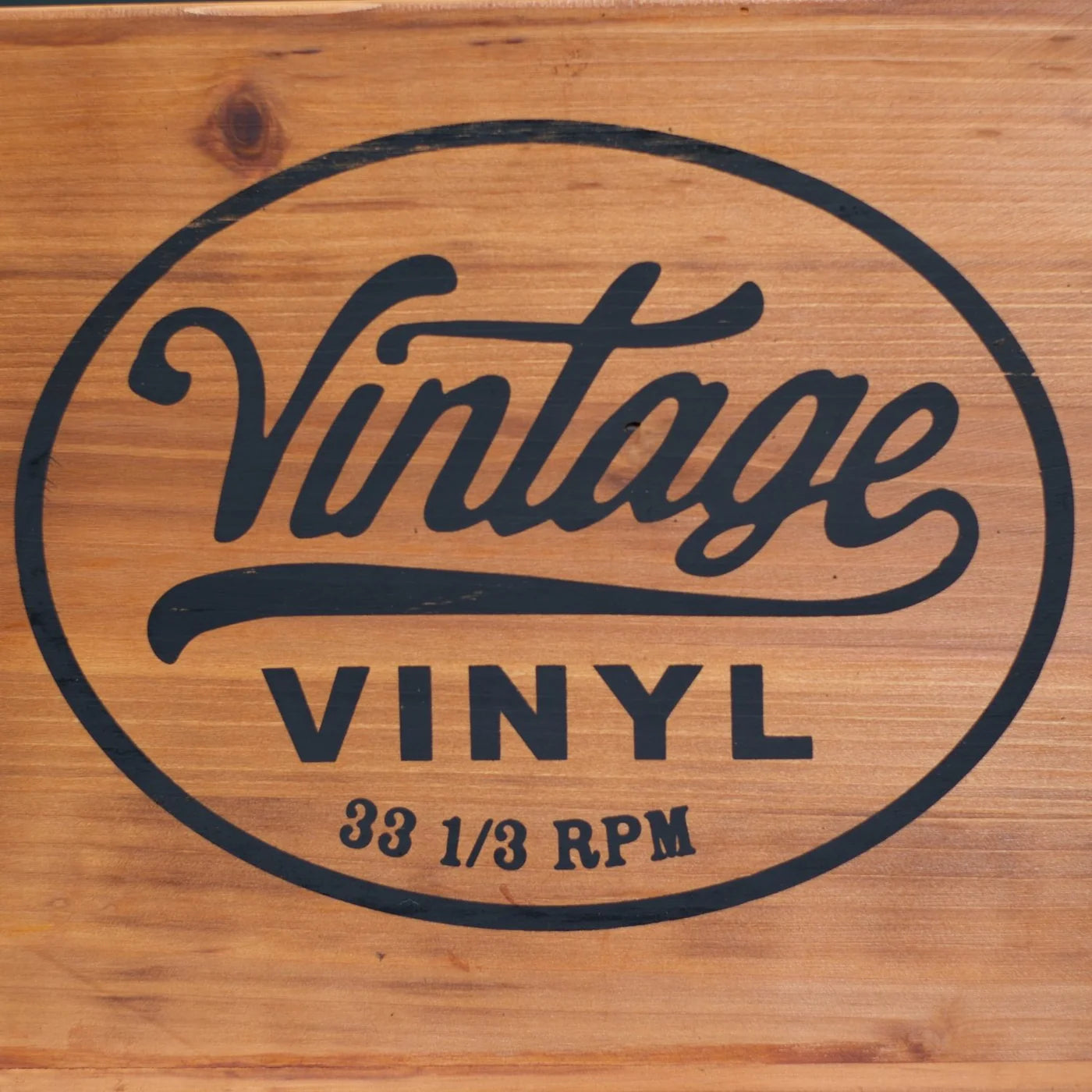 Vintage Vinyl Record Storage Box