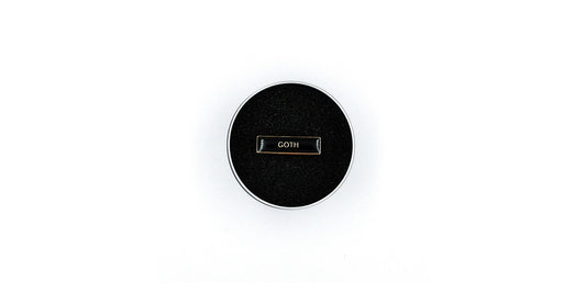 Underground Black Enamel Goth Badge 