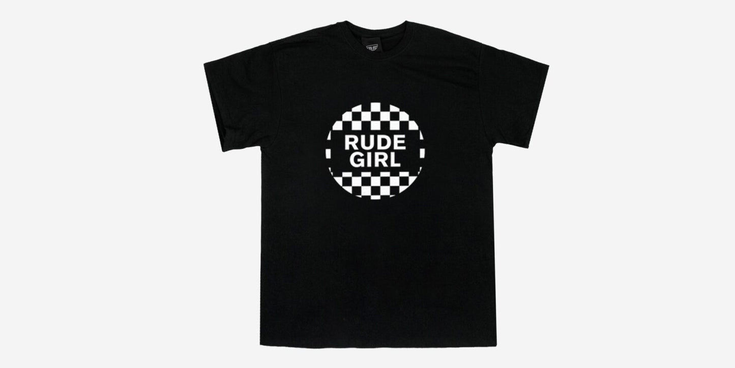 HALFMOON T SHIRT – RUDE GIRL – BLACK