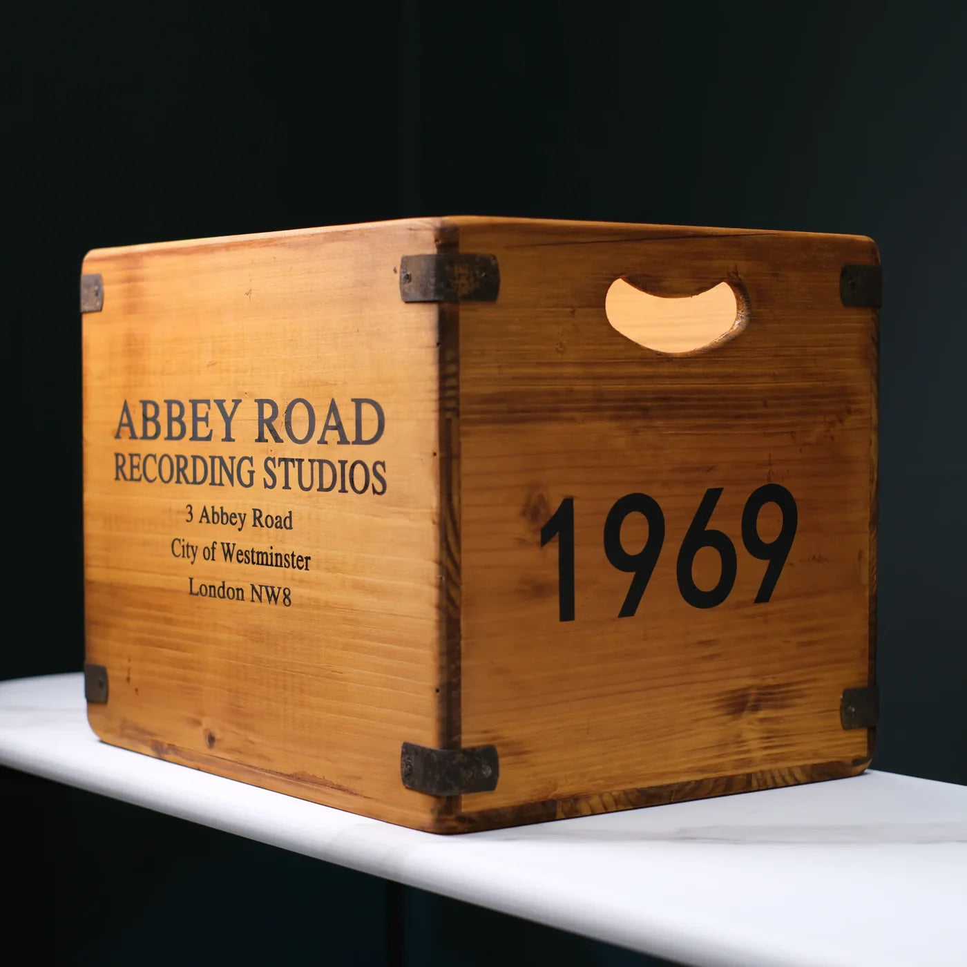 Abbey Road wooden vinyl storage box 