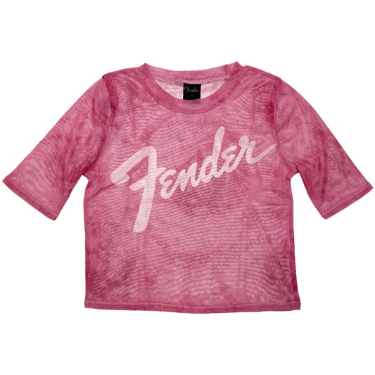 Fender Ladies Mesh Crop Top: Classic Logo