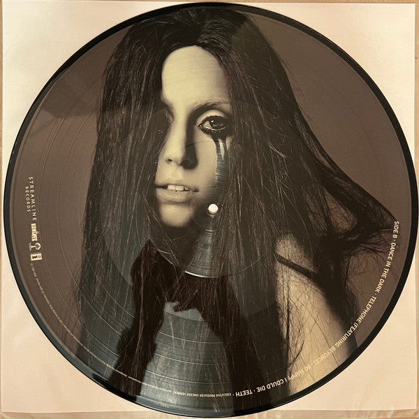 Lady Gaga - The Fame Monster picture disc vinyl LP album cover featuring stylised portrait artwork of Lady Gaga on printed vinyl disc 