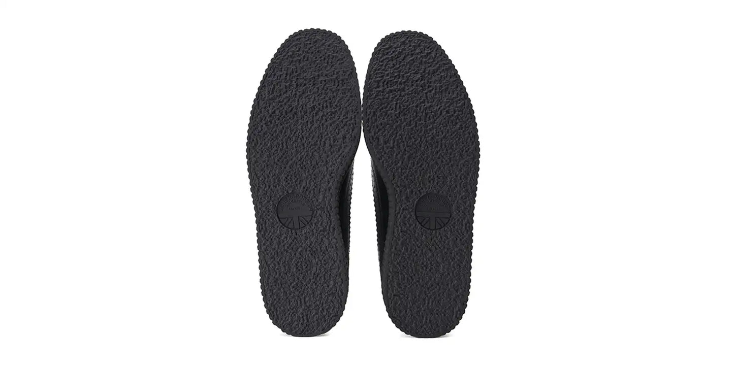 Creeper shoes – single sole – Wulfrun – black suede and leopard