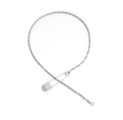 Underground – Chain and Safety Pin Necklace (Nickel)