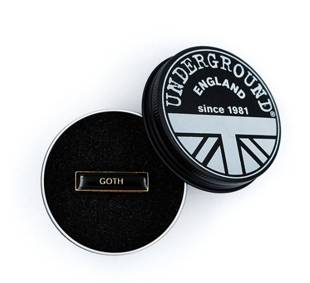 Underground England - Post Punk Enamel Pin Badge (With Storage Tin)