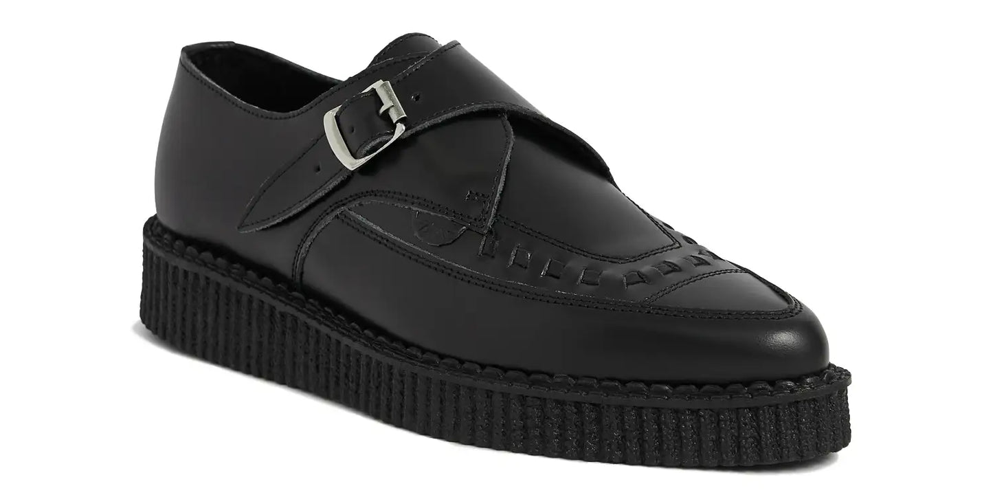 Creeper shoes – single sole – Apollo – black leather