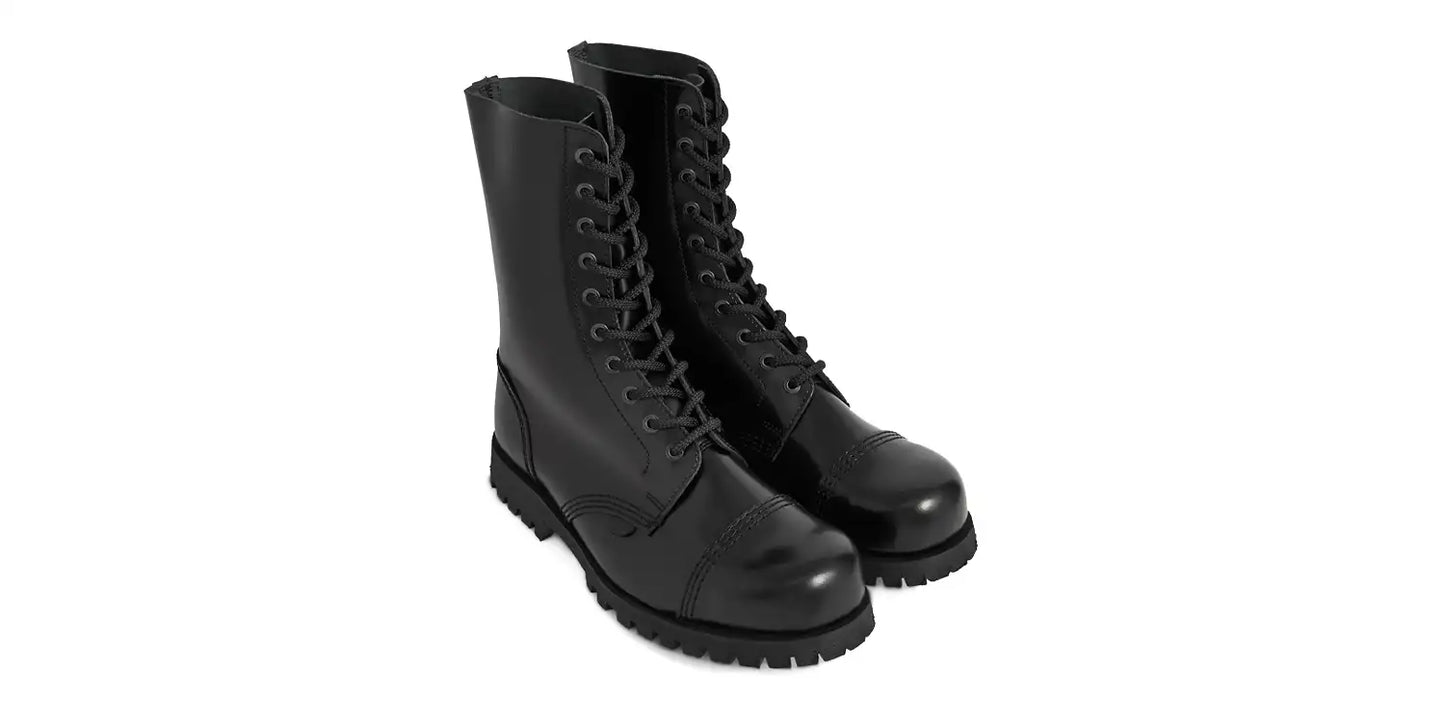 Commando boots – original steel cap – black leather