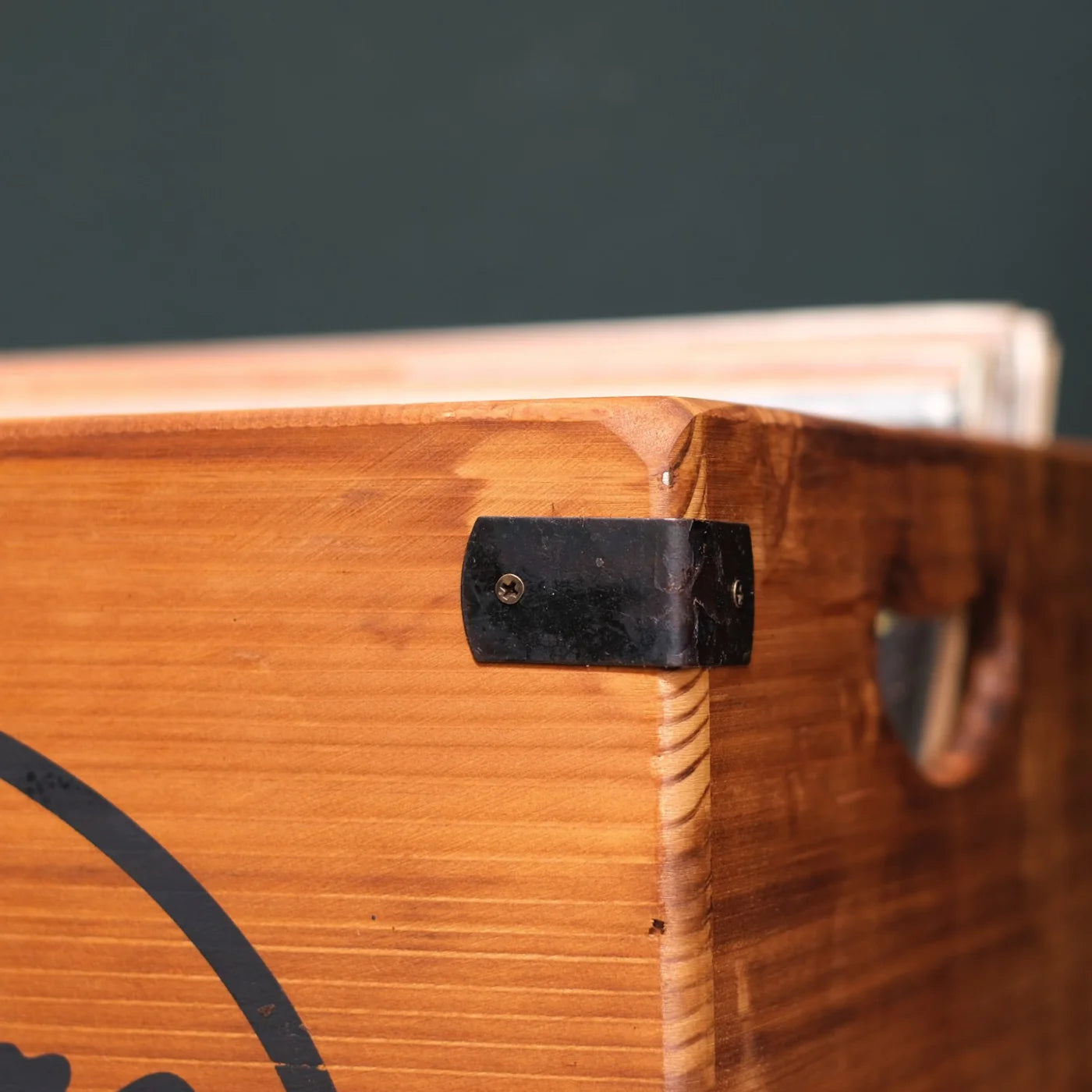 Vintage Vinyl Record Storage Box