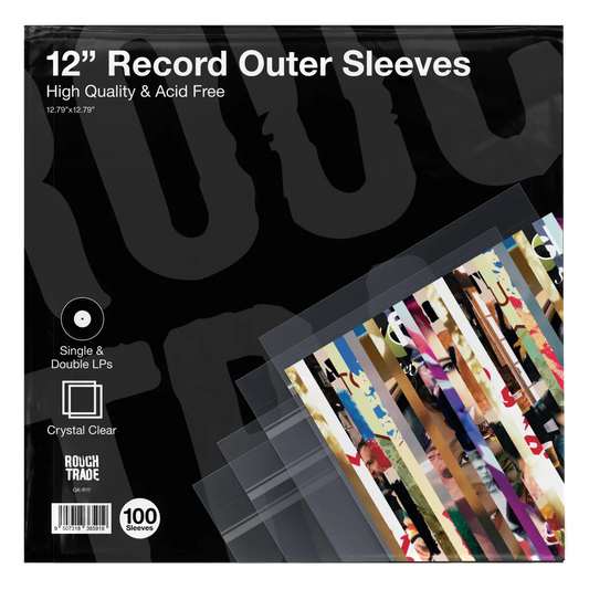 Crystal-clear vinyl record outer sleeves – pack of 100