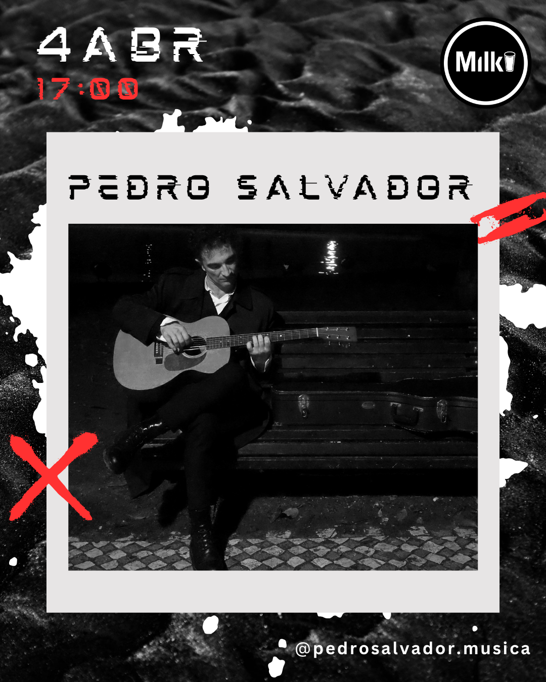 Pedro Salvador Live at Milk Records Santarém on 4 April 2026 acoustic guitar performance in-store showcase
