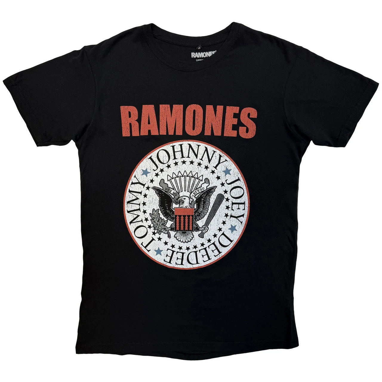 Ramones – Hey Ho Red Block Text Premium Carbon T-shirt front
