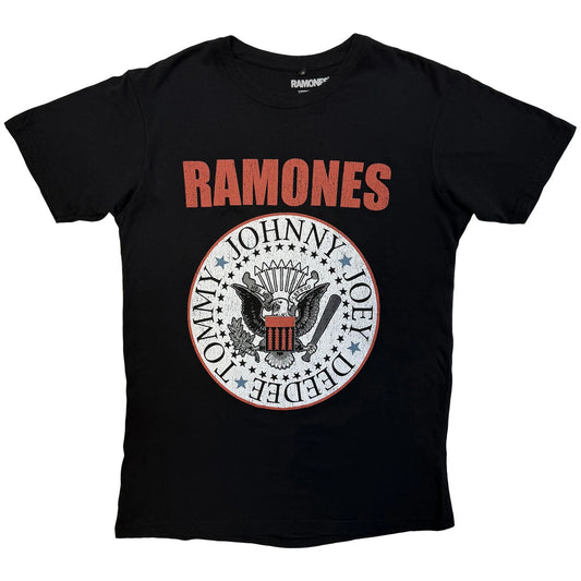 Ramones – Hey Ho Red Block Text Premium Carbon T-shirt front