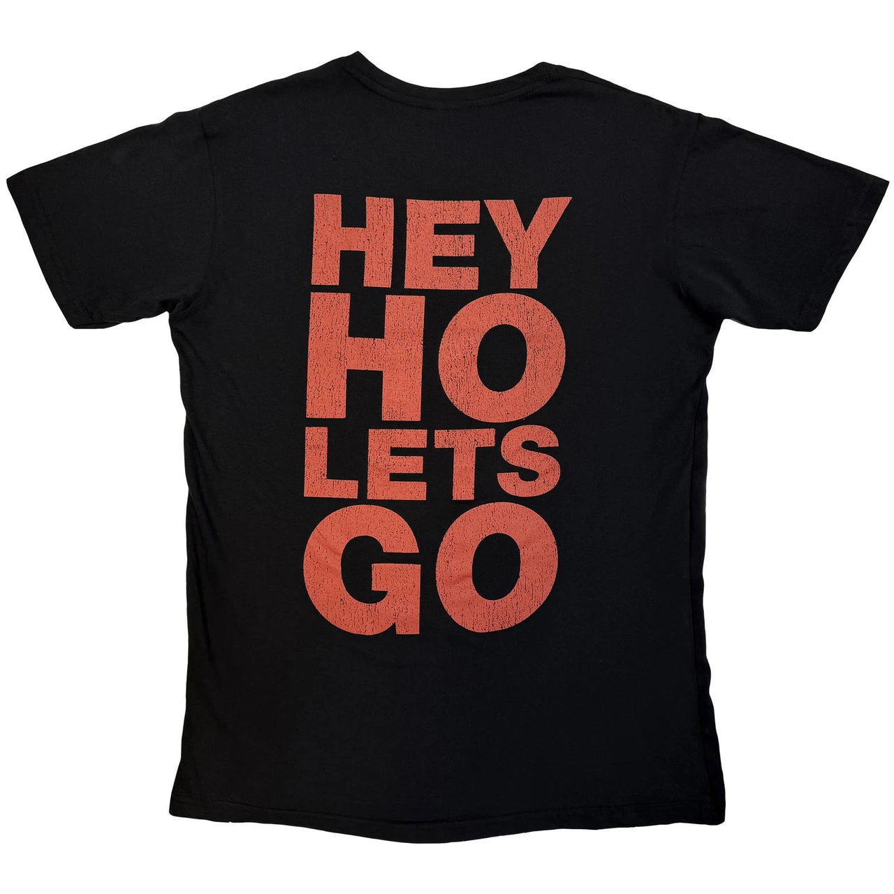 Ramones – Hey Ho Red Block Text Premium Carbon T-shirt back